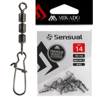 Тройной роликовый вертлюг с застёжкой Mikado Sensual Roller Swivel Triple With Snap (AMA02-2081-7)