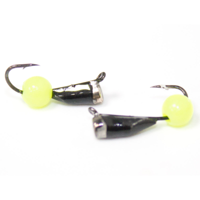 Мормышка Гвоздик с колп №2 (бч)+ ядр глаз лимон(0,4)