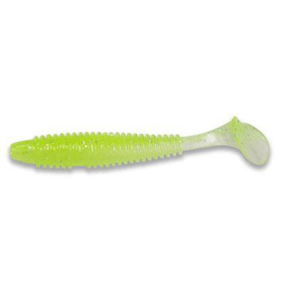 Силиконовая приманка Herakles Viber Shad 3.8" цвет Ghost Chartreuse