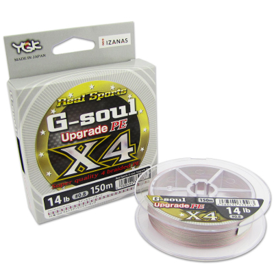 Шнур YGK G-soul X4 Upgrade 150m #1.2/20 lb Silver