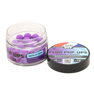 Поп-апы Van Daf Squid Octopus - Кальмар-Осьминог, 12мм, фиолетовый  (25шт.) 