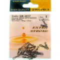 Карабин с вертлюгом Colmic Roll Swiv + Hanging Snap № 8 / 10кг /12шт (GM301708)