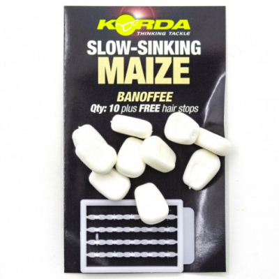 Имитационная приманка Korda Slow Sinking Corn Banoffe White KPB21 (банан и карамель) 