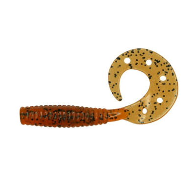 Твистер Dragon Diver 2"/5cm 20 шт. CARROT black glitter