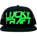 Кепка Lucky Craft Flat POP - Black and Green/черный-зеленый