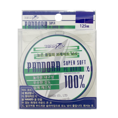 Леска плетеная Hanzo Pandora Green 125м #0.6 (HanP-Gr/0.6)