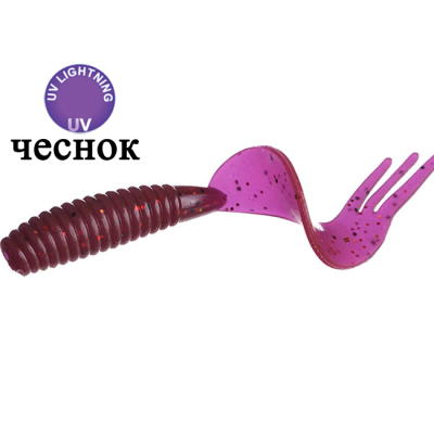 Силиконовая приманка Flagman Trident 2" цв. UV lilac 12pc garlic