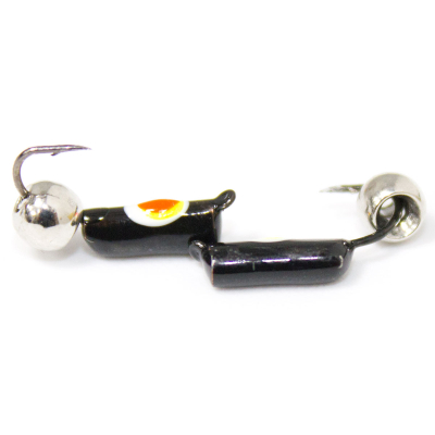 Мормышка Гвоздик №2 (бч)+ шар серебро(0,75)