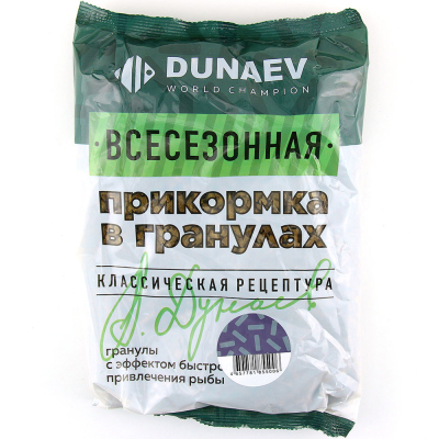 Прикормка всесезонная Dunaev гранулы 0.75кг - Универсальная Мотыль