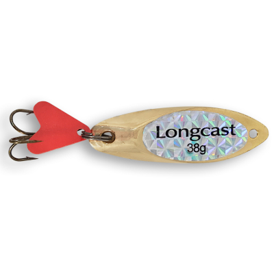 Блесна колеблющаяся BAT Longcast 1103 42 гр. цвет Gold + голограмма