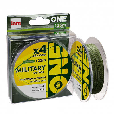 Плетеная леска №One Military Х4-125 (spot color) d0.18