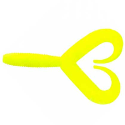 Силиконовая приманка Yaman Pro Loop-Two 3" цвет #02 - Chartreuse (уп.5 шт)