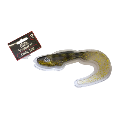Силиконовая приманка Abu Garcia Beast Curl Tail 170mm цв. Bronze Bomber (Уценка)