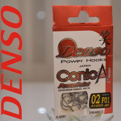 Крючок DENSO CONICAL HOOKS MADE IN JAPAN BLACK NICKEL F01 515/003 CARBON20 SIZE  02