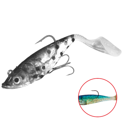 Силиконовая приманка оснащенная Mikado Crystal Fish WXH-66-10см цв. 64 (1уп.-2шт.)