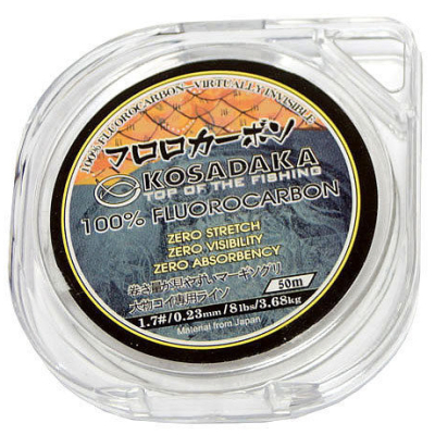 Леска флюорокарбоновая Kosadaka Super Line Zero 50м 0,33мм, 6,6кг