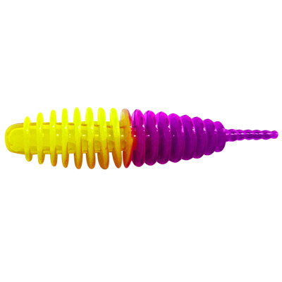 Силиконовая приманка Trout Bait Jumbo 50 Чеснок цв. 29 (Lemon-Purple)