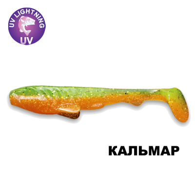 Силиконовая приманка Crazy Fish Tough 2" 71-50-5d-6 кальмар цв. orange-chart (оранж-шартрес)