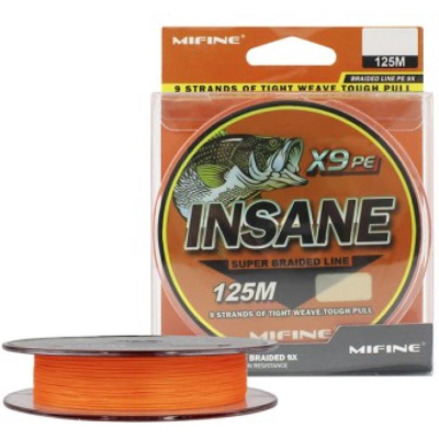 Леска плетёная Mifine Insane X9 PE 125m 50005-14