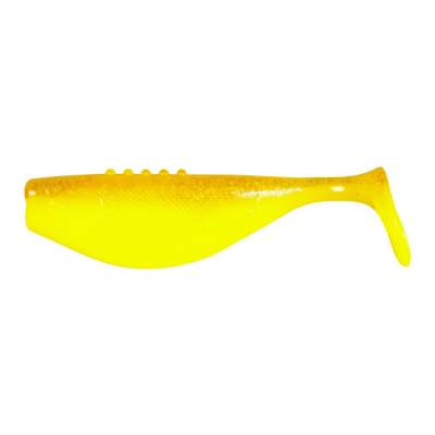 Риппер Dragon Fatty Pro 3,5"/8,5cm 10 шт. SUPER YELLOW/CLEAR  orange glitter