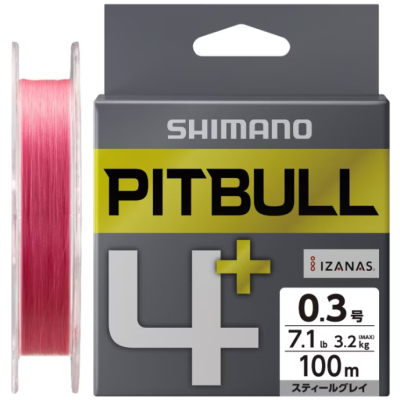 Шнур PE Shimano LD-M44V Pit Bull 4+ Pink 100m 0.3 # 7.1LB