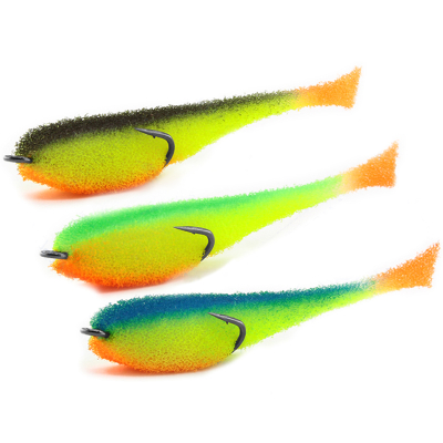 Мормыш MIX Набор Классических Поролоновых рыбок с открытым двойником №2 (цв. 08,10,11) 9 см MPFC09-02