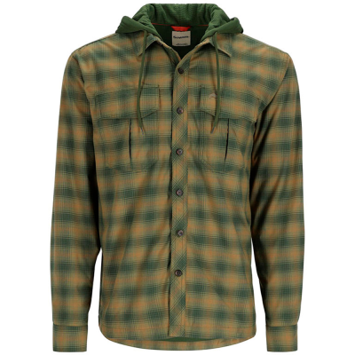 Рубашка Simms Coldweather Hoody, Basswood MC Plaid, L