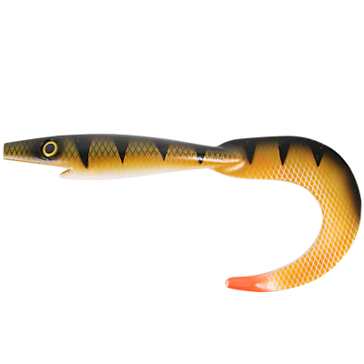 Силиконовая приманка Strike Pro Giant Pig Tail 400мм 150гр цвет: Natual Perch OB, KanalGratis