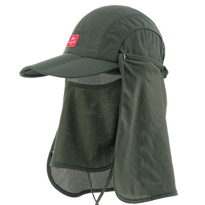 Кепка Naturehike Folding Quick-Dry Cap (With Protective Breathable Mesh, Army green, 56-59)