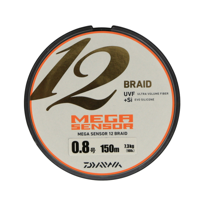 Шнур PE Daiwa Mega Sensor 12EX +SI Braid 150m #1,0 (10,2  кг.)