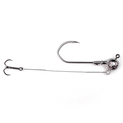 Джиг-головка Fishgames "Коготь" 5/0 со стингером 100 мм. тройник "Барбариан" - 24 гр    