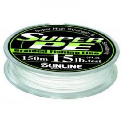 Шнур плетеный Sunline Super PE 150m - #1.0/10lb/0.16mm (белый) 