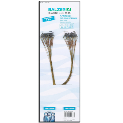 Поводок набор Balzer 7*7 Niroflex 9 кг 35 + 50 см (уп.50 шт) (14575 050)