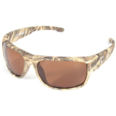 Очки поляризационные плавающие СЛЕДОПЫТ Dark camo в футляре, линзы brown