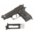 Пистолет пневматический Beretta M84 FS сплав, черный,  (Blowback)