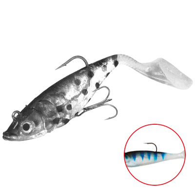 Силиконовая приманка оснащенная Mikado Crystal Fish WXH-66-14см цв. 132 (1уп.-2шт.)
