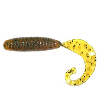 Силиконовая приманка Reins Fat G Tail Grub 3" цв. #429 Motor Oil Pepper