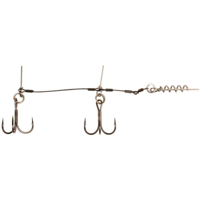 Оснастка для силикона BFT Shallow Stinger Rig, Titanium 75lb/34кг Tandem Owner 2/0 - 1pcs