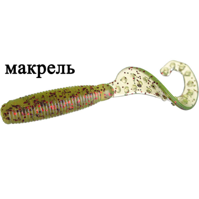 Твистер Flagman Helix 2" цв. green pumpkin/lime 12pc macrell