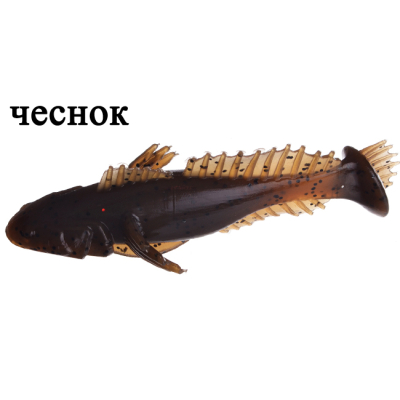 Силиконовая приманка Flagman Bullfish 1.5" цв. green pumpkin 10pc garlic