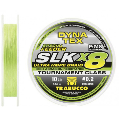 Плетеный шнур Trabucco SLK X8 Special Feeder, 150m Lime Yellow - #0.2/10lb