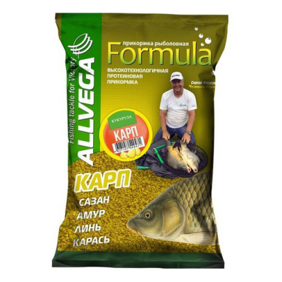 Прикормка Allvega "Formula Carp Sweetcorn" 0,9кг (КАРП КУКУРУЗА)