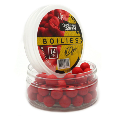 Бойлы насадочные Ultrabaits (Клубника-Джем) 14мм, банка 100 гр