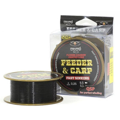 Леска Cralusso Feeder & Carp fluro carbon coat 150m - 0,25мм