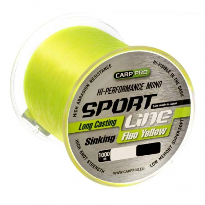 Леска Carp Pro Sport Line Fluo Yellow 1000м 0,310мм