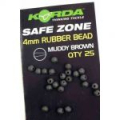 Бусина резиновая Korda Rubber Bead Brown 4мм