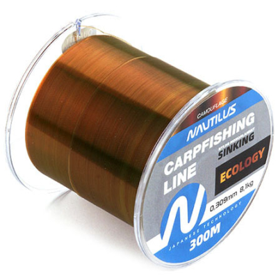 Леска карповая Nautilus Ecology 300м. 0,331мм, 9,5кг