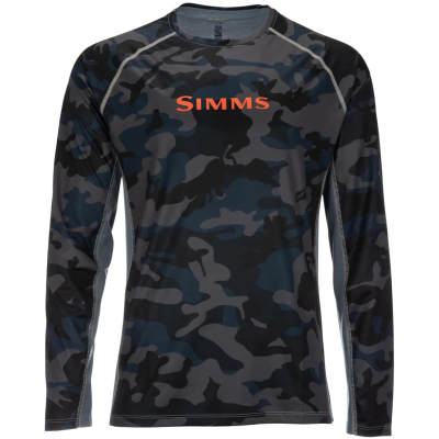 Термофутболка Simms SolarVent, Woodland Camo Storm, L