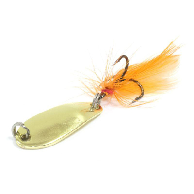 Блесна колеблющаяся Sprut Yasuri Spoon (30mm/3,4g/G + дополнительный одинарный крючок)