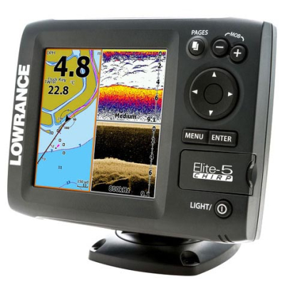 Эхолот/картплоттер Lowrance Elite-5 CHIRP (83200+455800kHz) (000-11655-001)